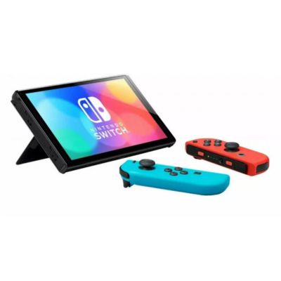 Nintendo Switch OLED with Neon Blue and Neon Red Joy-Con (NSH007)