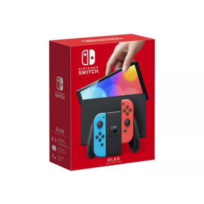 Nintendo Switch OLED with Neon Blue and Neon Red Joy-Con (NSH007)