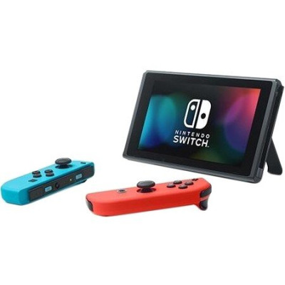 Nintendo Switch with Neon Blue and Neon Red Joy-Con