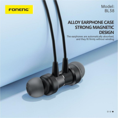 Foneng Neckband Sport Black (BL38)