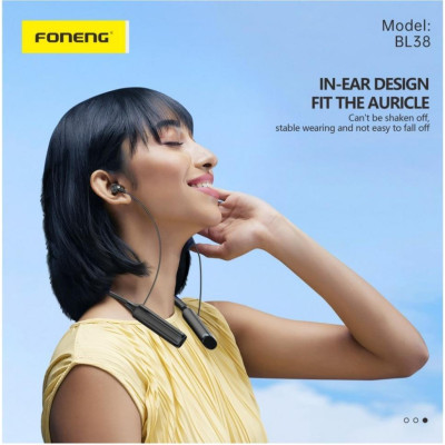 Foneng Neckband Sport Black (BL38)