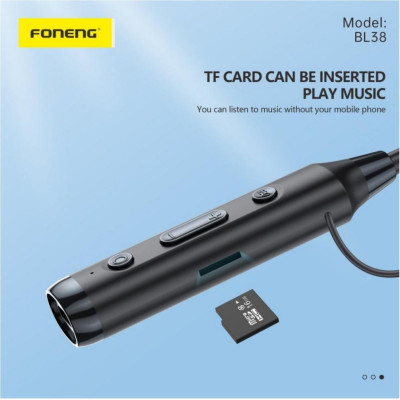 Foneng Neckband Sport Black (BL38)