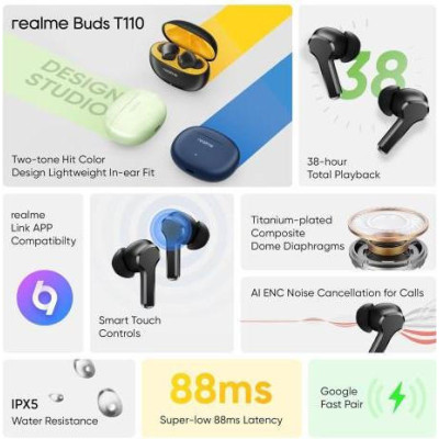realme Buds T110 Black
