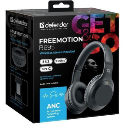 Defender FreeMotion B695 Bluetooth ANC Black (63695)
