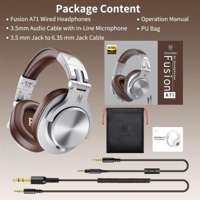 OneOdio A71 Silver Brown
