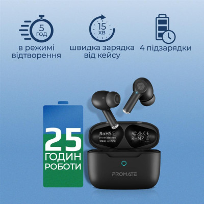 TWS Promate ProPods Black (propods.black)