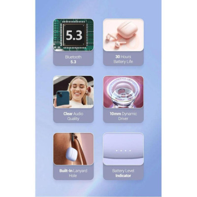 TWS Vention Elf Earbuds E03 Purple (NBHV0)