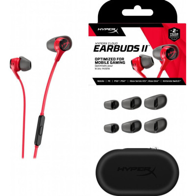 HyperX Cloud Earbuds II Red (705L8AA)