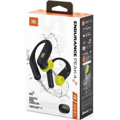 TWS JBL Endurance Peak 4 Black/Lime (JBLENDUPEAK4BLKL)