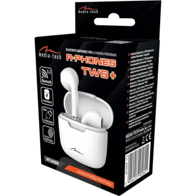 TWS Media-Tech R-PHONES TWS+ White (MT3608W)
