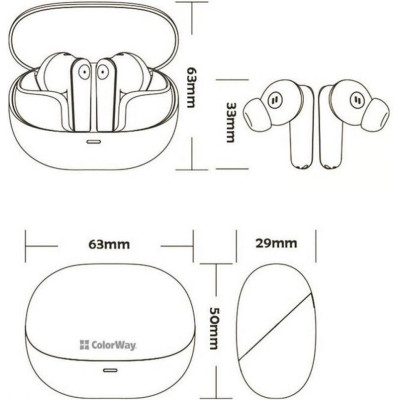 ColorWay Slim TWS-1 Long Life Black (CW-TWS1BK1) 