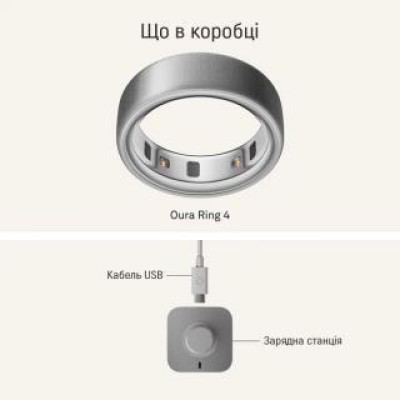 Oura Ring 4 Brushed Silver Size 9 (JZ90-54220-09)