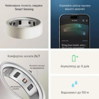 Oura Ring 4 Ceramic Cloud Size 11 (JZ90-57460-11)