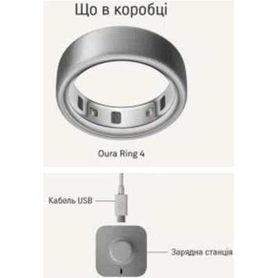 Oura Ring 4 Brushed Silver Size 12 (JZ90-54220-12)