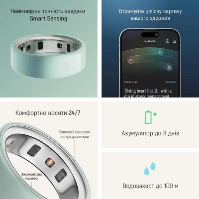 Oura Ring 4 Ceramic Tide Size 8 (JZ90-57461-08)