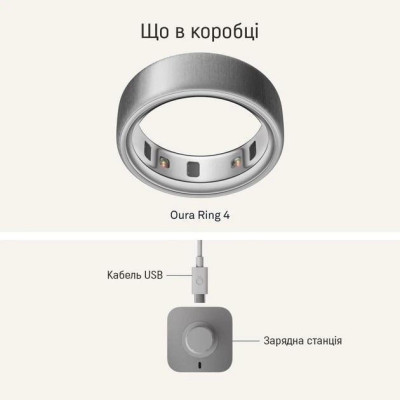 Oura Ring 4 Brushed Silver Size 15 (JZ90-54220-15)