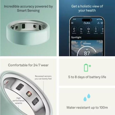 Oura Ring 4 Ceramic Tide Size 9 (JZ90-57461-09)