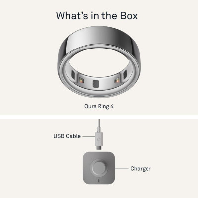 Oura Ring 4 Brushed Silver Size 10 (JZ90-54220-10)