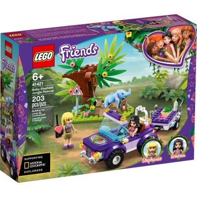 LEGO Friends Джунгли: спасение слонёнка 203 детали (41421)