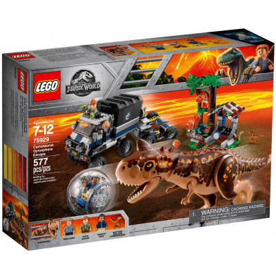 LEGO Jurassic World Побег в гиросфере от карнотавра (75929)