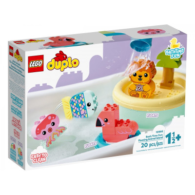 LEGO DUPLO Приключения в ванной: плавучий остров для зверей (10966)