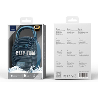 WIWU H3 Clip Fun Portable Wireless Speaker Blue (6977703650716)