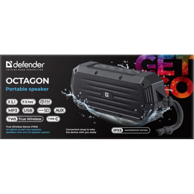 Defender Octagon Black (65039)