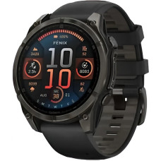 Garmin Fenix 8 43mm AMOLED Sapphire Carbon Gray DLC Tit. w. Black/Pebble Gray S. Band (010-02903-20/21)