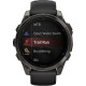 Garmin Fenix 8 43mm AMOLED Sapphire Carbon Gray DLC Tit. w. Black/Pebble Gray S. Band (010-02903-20/21)