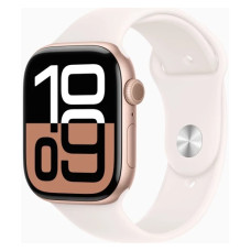 Apple Watch Series 10 GPS 46mm Rose Gold Alu. Case w. Light Blush Solo Loop Size 4 (MWX23+MY9T3)