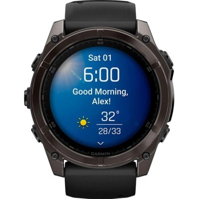 Garmin Fenix 8 Pro 51 mm AMOLED Carbon Gray DLC Titanium with Black/Pebble Gray (010-03199-00/01)