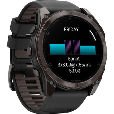 Garmin Fenix 8 Pro 51 mm AMOLED Carbon Gray DLC Titanium with Black/Pebble Gray (010-03199-00/01)