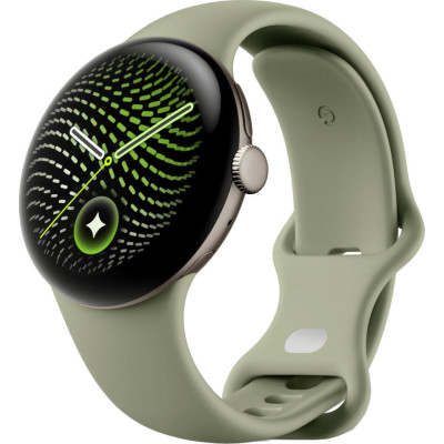 Google Pixel Watch 5 41mm Wi-Fi Satin Pyrite Aluminum case / Olive Active Band