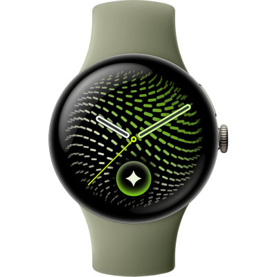 Google Pixel Watch 5 41mm Wi-Fi Satin Pyrite Aluminum case / Olive Active Band