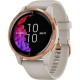 Garmin Venu Rose Gold Stainless Steel Bezel w. Light Sand and Silicone B. (010-02173-21)