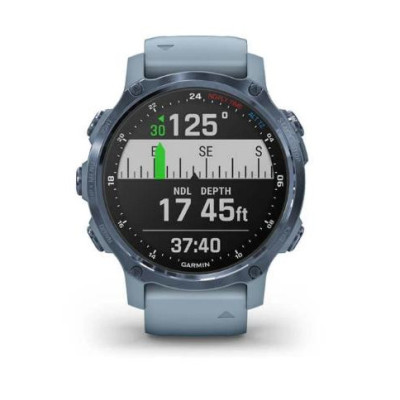 Garmin Descent Mk2S Mineral Blue with Sea Foam Silicone Band (010-02403-07)