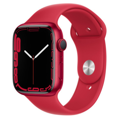 Apple Watch Series 7 GPS 45mm PRODUCT RED Aluminum Case With PRODUCT RED Sport Band (MKJU3)