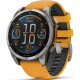 Garmin Fenix 8 47mm AMOLED Sapphire Titanium w. Spark Orange/Graphite Silicone Band (010-02904-10/11/19)