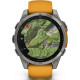 Garmin Fenix 8 47mm AMOLED Sapphire Titanium w. Spark Orange/Graphite Silicone Band (010-02904-10/11/19)