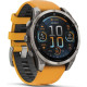 Garmin Fenix 8 47mm AMOLED Sapphire Titanium w. Spark Orange/Graphite Silicone Band (010-02904-10/11/19)
