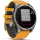 Garmin Fenix 8 47mm AMOLED Sapphire Titanium w. Spark Orange/Graphite Silicone Band (010-02904-10/11/19)