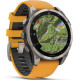 Garmin Fenix 8 47mm AMOLED Sapphire Titanium w. Spark Orange/Graphite Silicone Band (010-02904-10/11/19)
