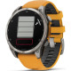 Garmin Fenix 8 47mm AMOLED Sapphire Titanium w. Spark Orange/Graphite Silicone Band (010-02904-10/11/19)