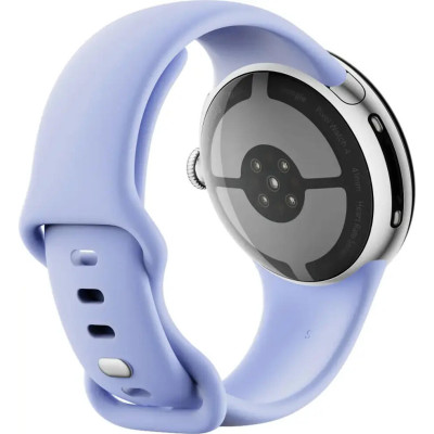 Google Pixel Watch 4 41mm Wi-Fi Polished Silver Aluminum case / Iris Active Band