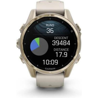 Garmin Fenix 8 43mm AMOLED Sapphire Soft Gold w. Fog Gray/Dark Sandstone S. Band (010-02903-10/11)