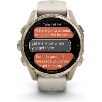 Garmin Fenix 8 43mm AMOLED Sapphire Soft Gold w. Fog Gray/Dark Sandstone S. Band (010-02903-10/11)