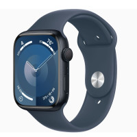 Apple Watch Series 9 45mm Midnight (MR9Q3) з Apple Watch 45mm Storm Blue Sport Band M/L (MT3R3)