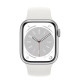 Apple Watch Series 8 41mm LTE Silver Aluminum Case with White Sport Band (MP4F3)
