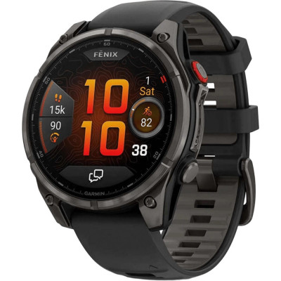 Garmin Fenix 8 Pro 47 mm AMOLED Carbon Gray DLC Titanium with Black/Pebble Gray (010-03198-00/01)