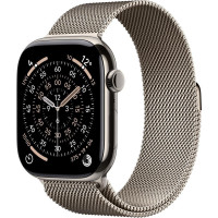 Apple Watch Series 11 GPS + Cellular 46mm Natural Tit. Case w. Natural Milanese Loop - M/L (MFD04)